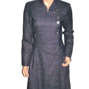 Vintage Gray Wool Suit Dress S
